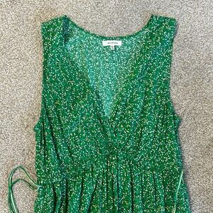 Green lemon L midi dress